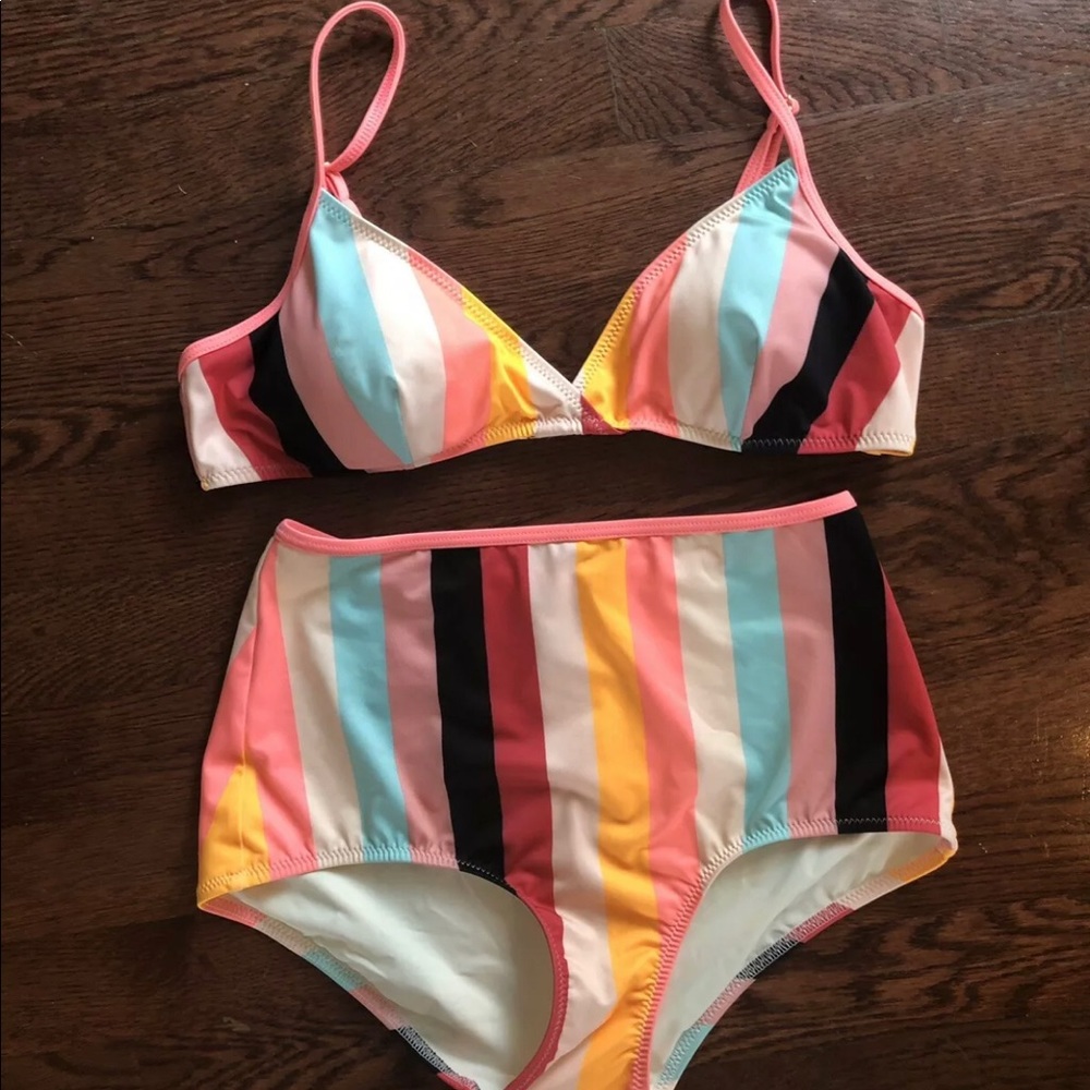 NWOT Solid And Striped Bottoms - Top Sold Separate